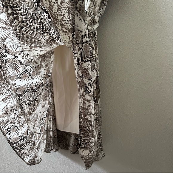NANETTE LEPORE Brown Snakeskin Print Dress Size 4 - Picture 10 of 12